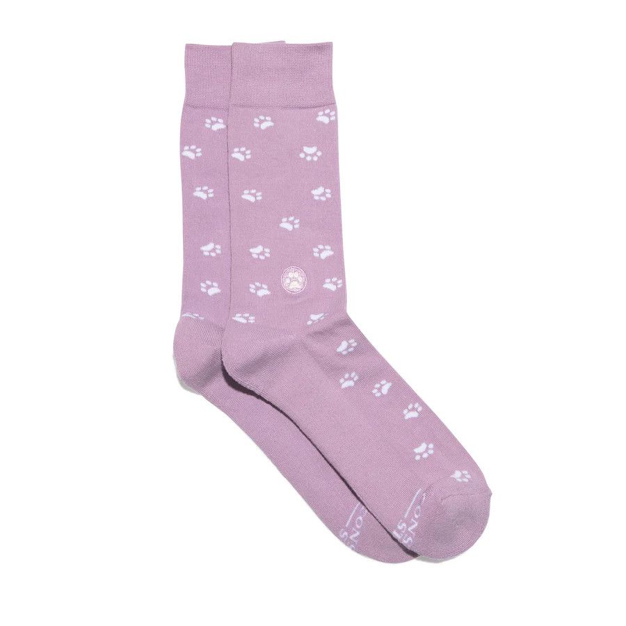 Socks that Save Dogs, Purple, Medium