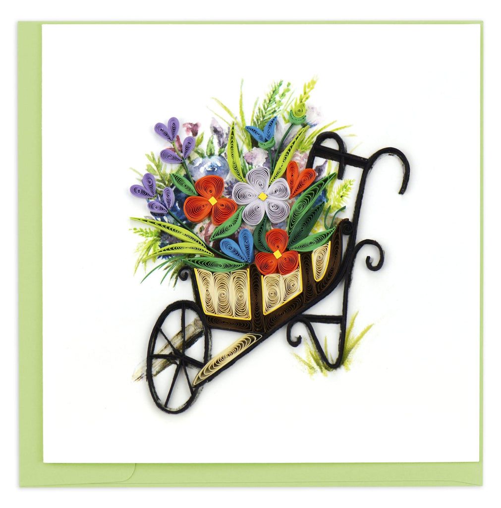 Wheelbarrow Garden Quilling Card, Vietnam