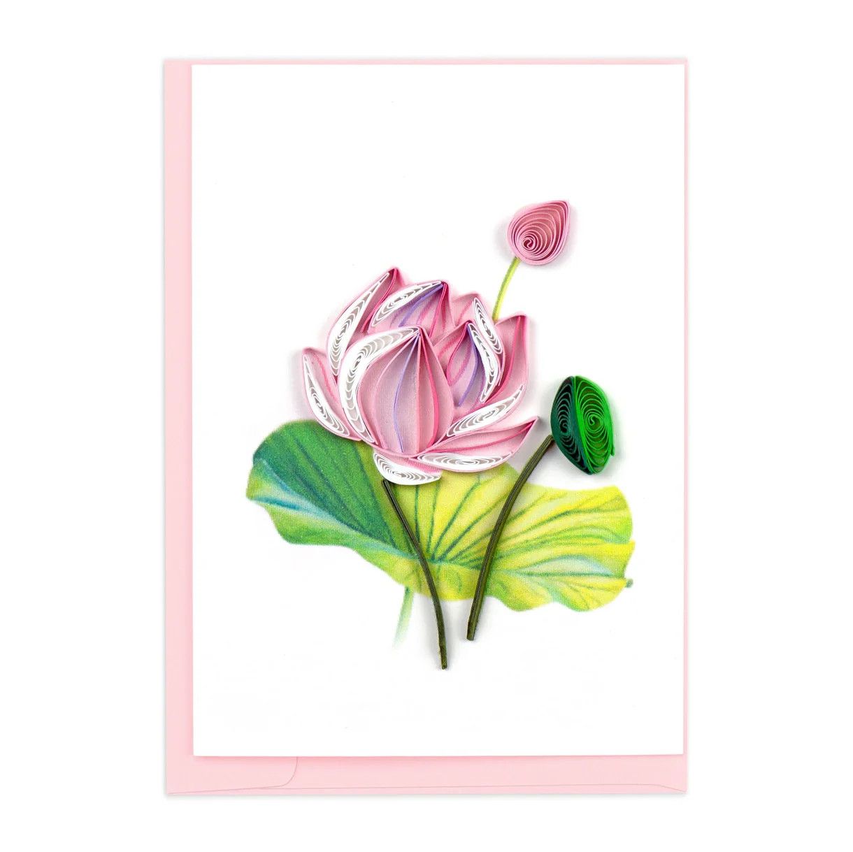 Pink Lotus Quilling Card Mini, Vietnam