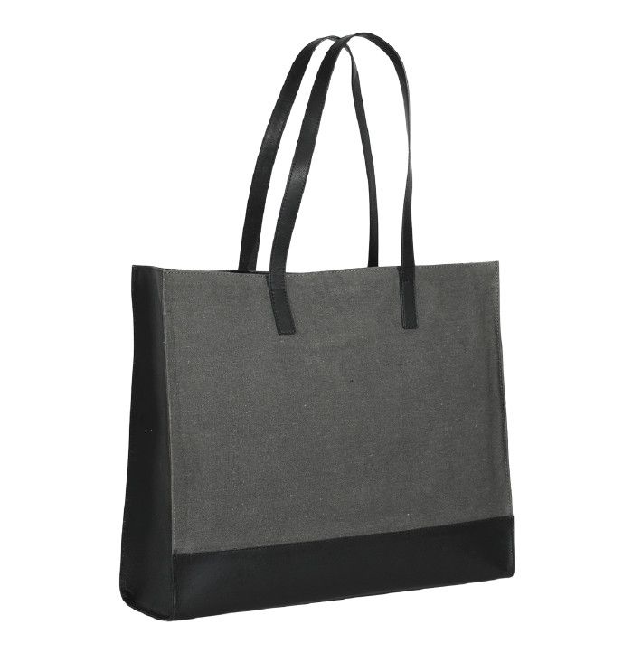 Waxy Canvas with Eco Leather Shopping Bag, India