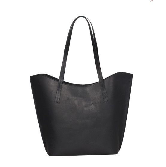Eco Leather Tote Bag Black, India