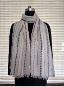 Cotton Stripes and Dots Scarf, India