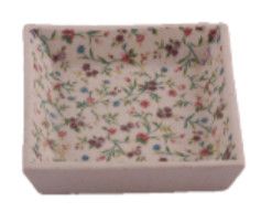 Square Flower Platter, India