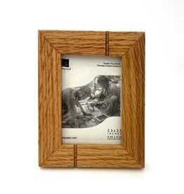 Natural Red Oak Striped Wood Frame 2.5" x 3.5", Pakistan
