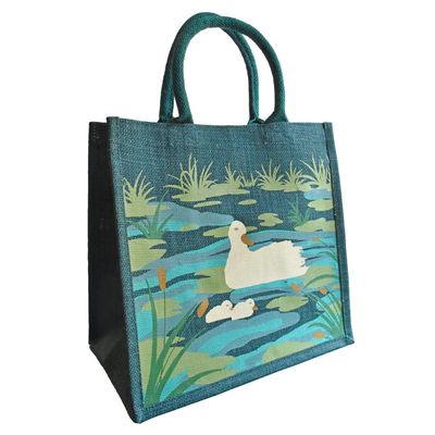 Jute Shopping Bag, Ducks, India