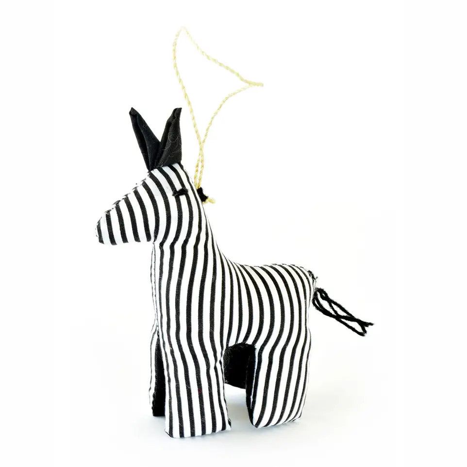 Kitenge Cloth Zebra Ornament, Uganda