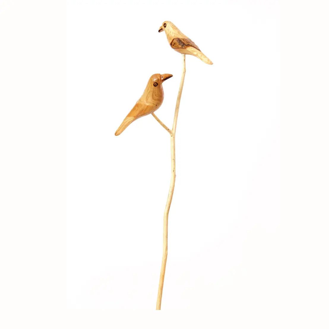 Bird Duo Wooden Flower Stake, Kenya