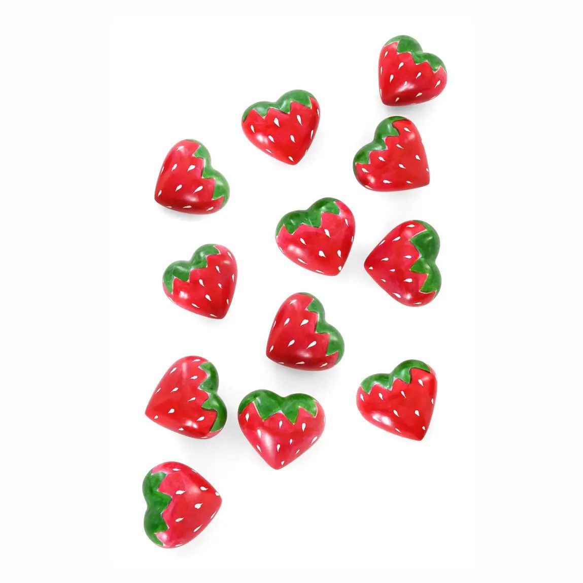 Strawberry Soapstone Heart, Kenya