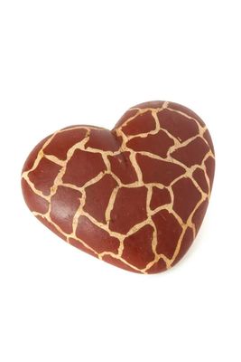 Jacaranda Wood Giraffe Print Heart, Kenya