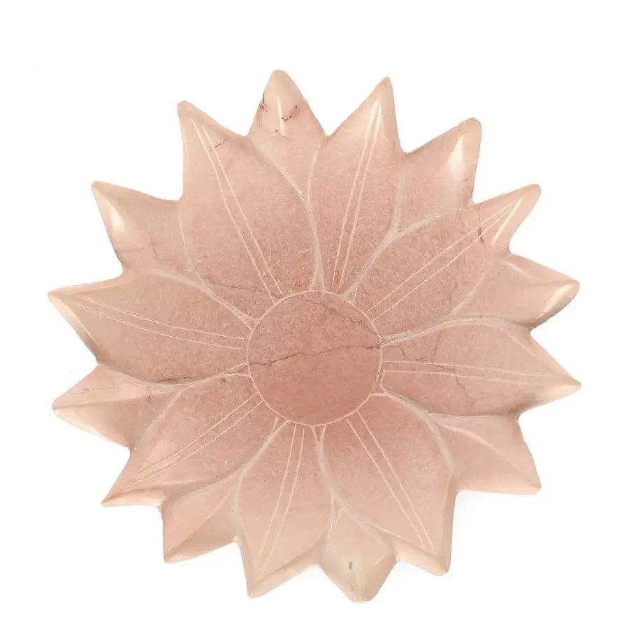 Natural Soapstone Daisy Dish, Kenya