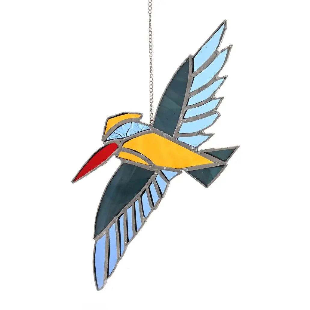 Stained Glass King Fisher Bird, Kenya