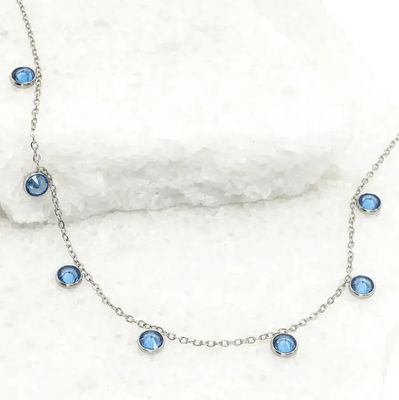 Guiding Lights Necklace in Silver &amp; Blue, China