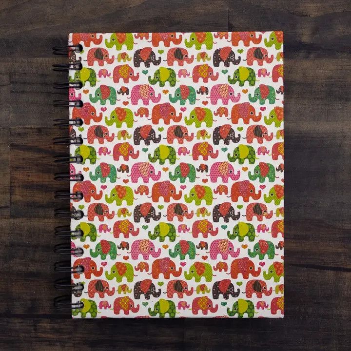 Large Notebook -  Elephant Patterns, Sri Lanka