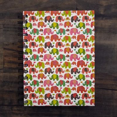 Large Notebook -  Elephant Patterns, Sri Lanka
