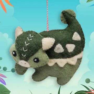 Felt Ornament - Annie the Ankylosaurus, Nepal