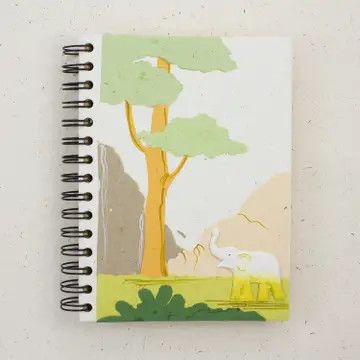 Large Notebook - Elephant Natural White, Sri Lanka