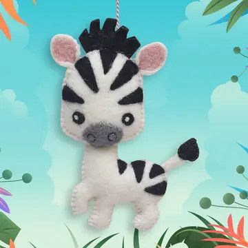 Felt Ornament - Zebra, Sri Lanka