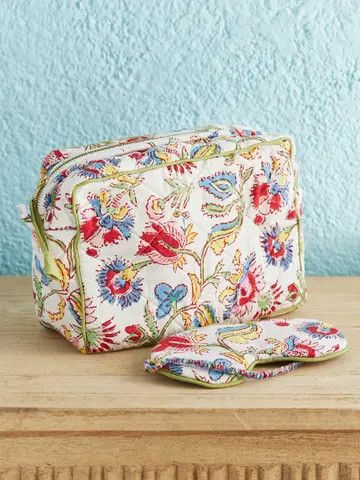 Shvanthi Block Print Wash Bag, India