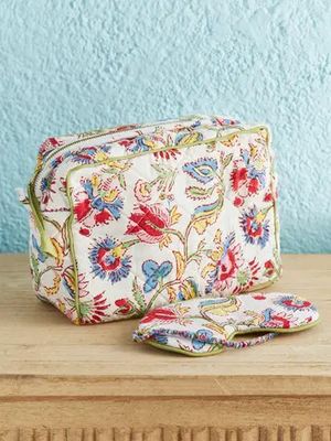 Shvanthi Block Print Wash Bag, India