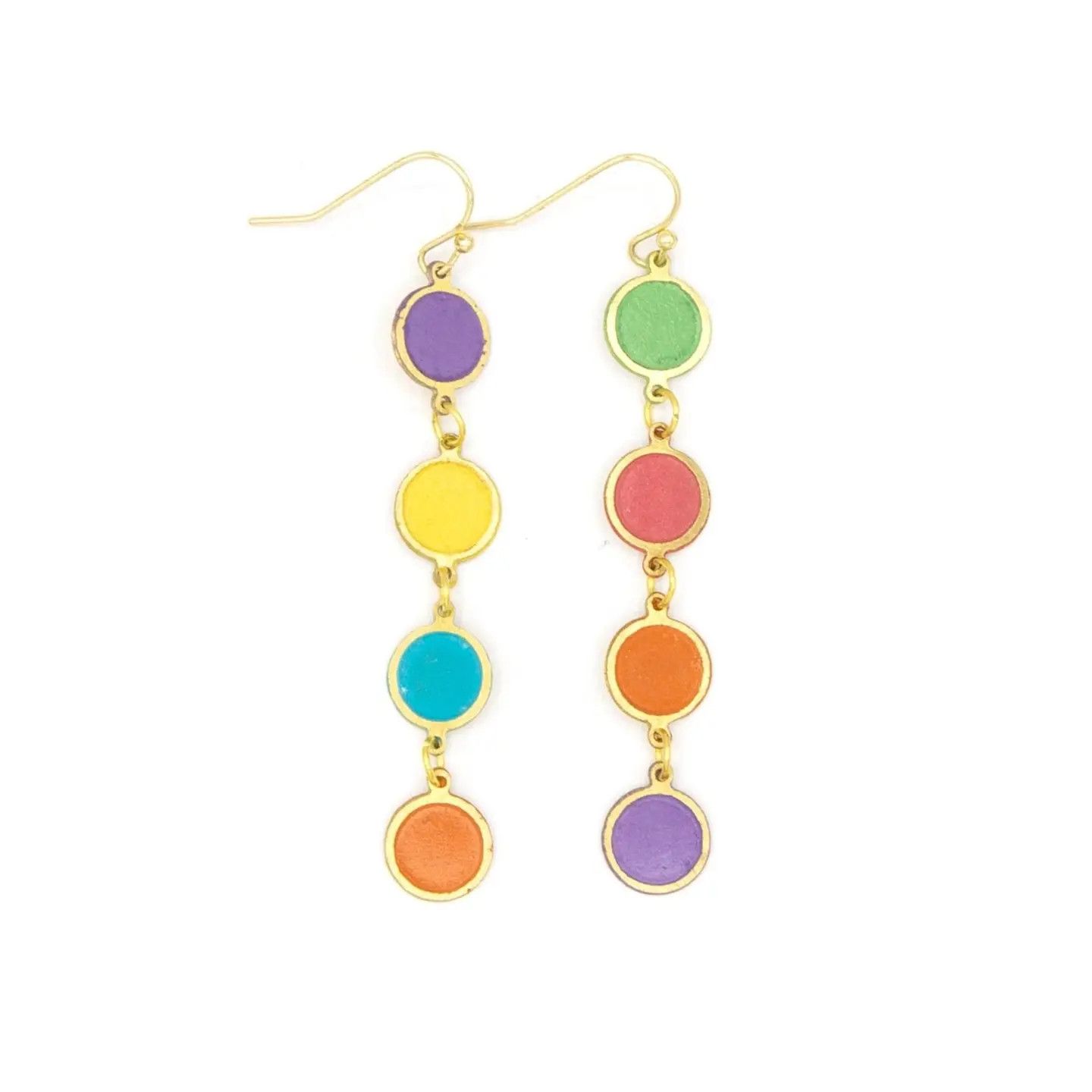Colour Study Enamel Earrings, India