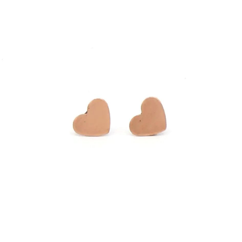 Heart Studs Copper, Chile