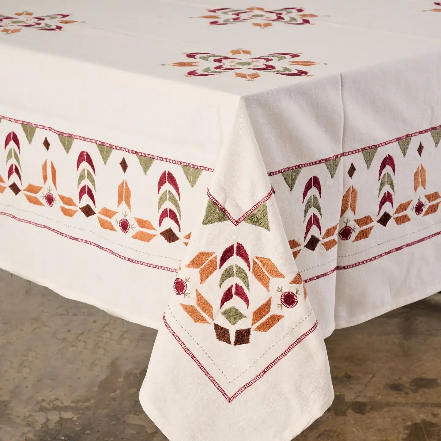 Jodana Embroidered Tablecloth, India