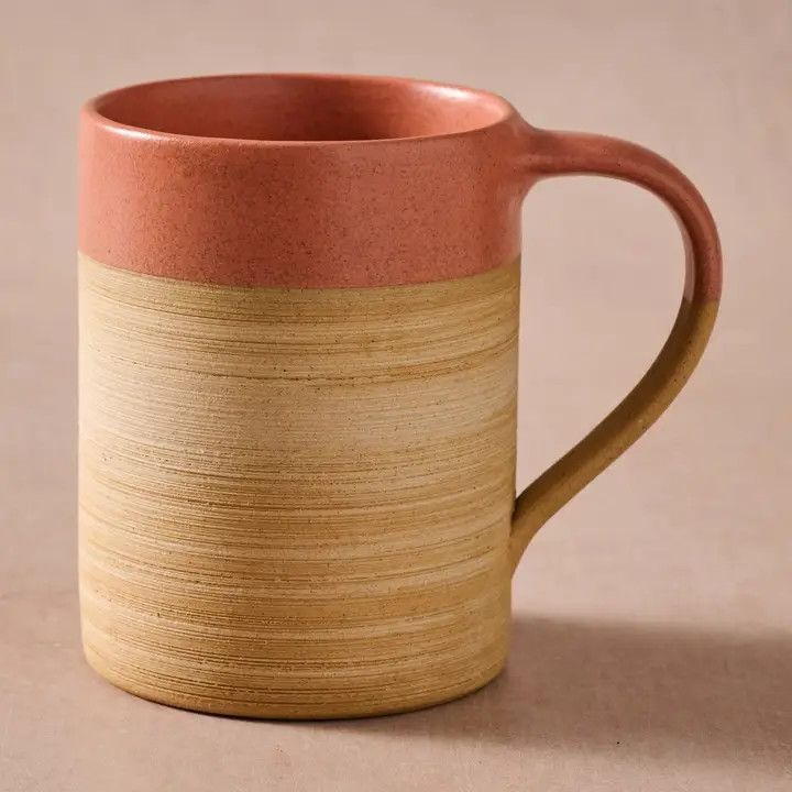 Kaksa Etched Ceramic Mug Salmon, Nepal