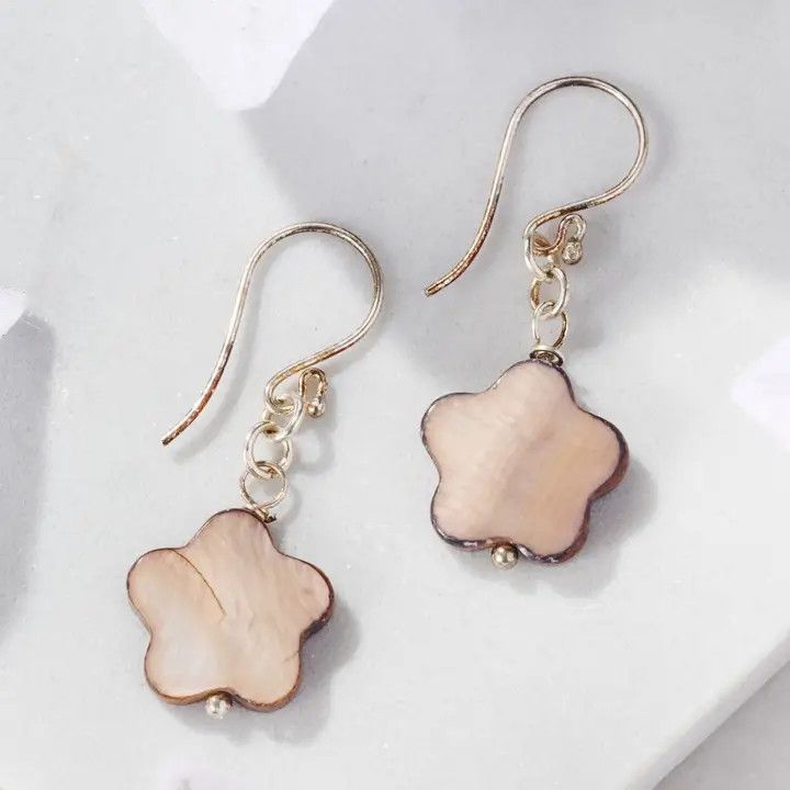 Kudu Mother of Pearl Earrings, Indonesia