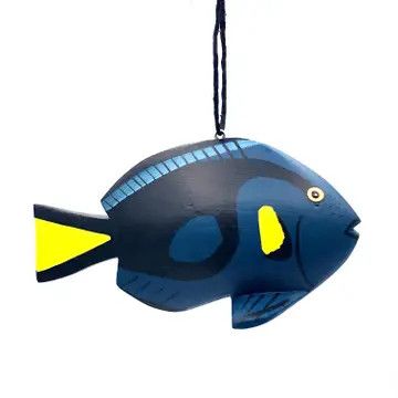 Blue Tang Fish Balsa Ornament, Nicaragua