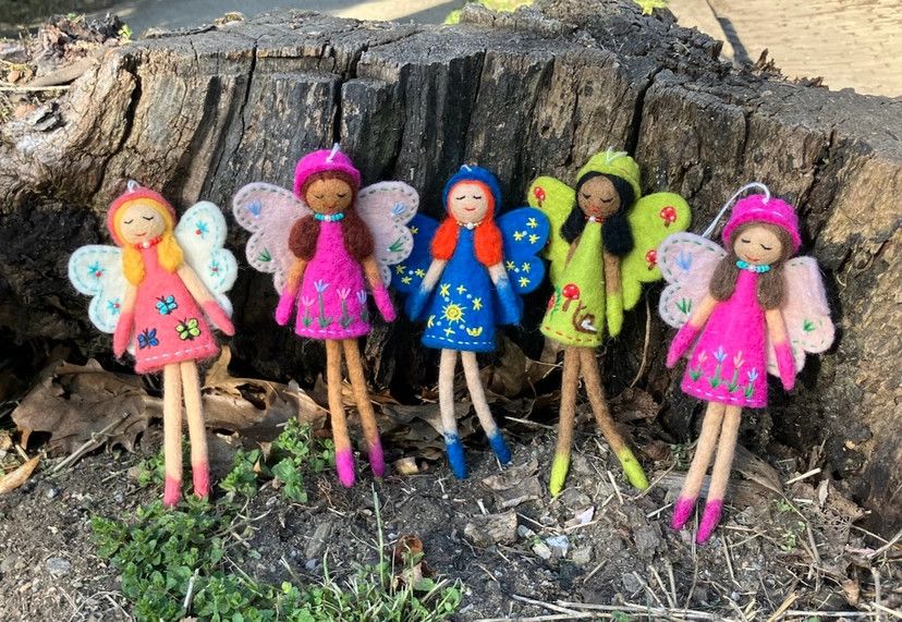 Assorted Felt Fairy Ornaments, Nepal
