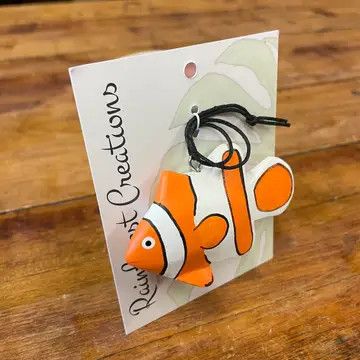 Mini Clownfish Balsa Ornament, Nicaragua