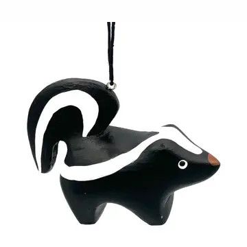 Striped Skunk Balsa Ornament, Nicaragua
