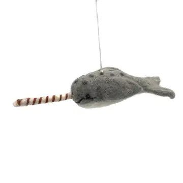 Narwhal Felt Ornament, Nepal