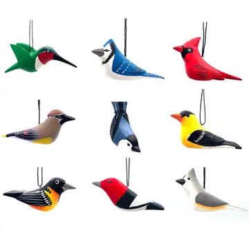 Assorted Balsa Bird Ornaments, Nicaragua