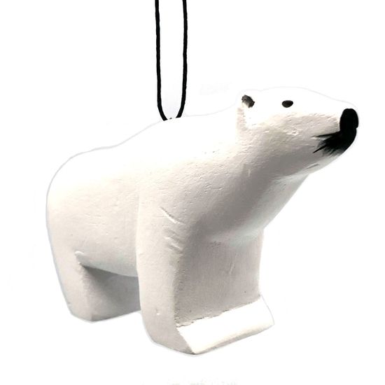 Polar Bear Balsa Ornament, Nicaragua