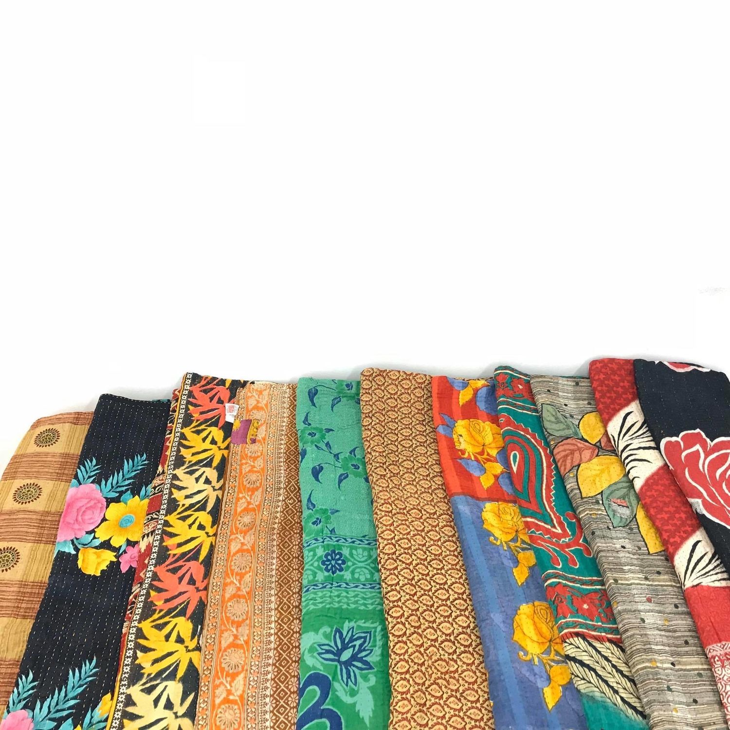 Recycled Sari Kantha Throw, Bangladesh