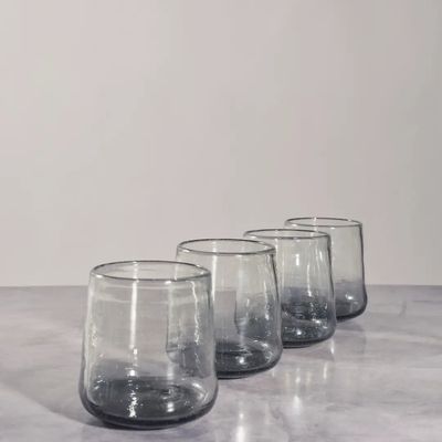 Black Ombre Drinking Glass, Guatemala