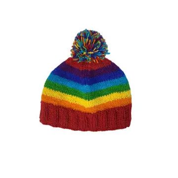 Rainbow Pompom Hat, Nepal