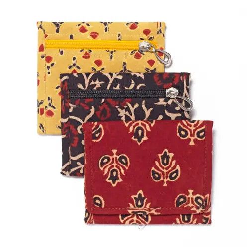Assorted Cloth Trifold Wallet, India