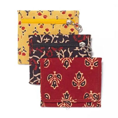 Assorted Cloth Trifold Wallet, India