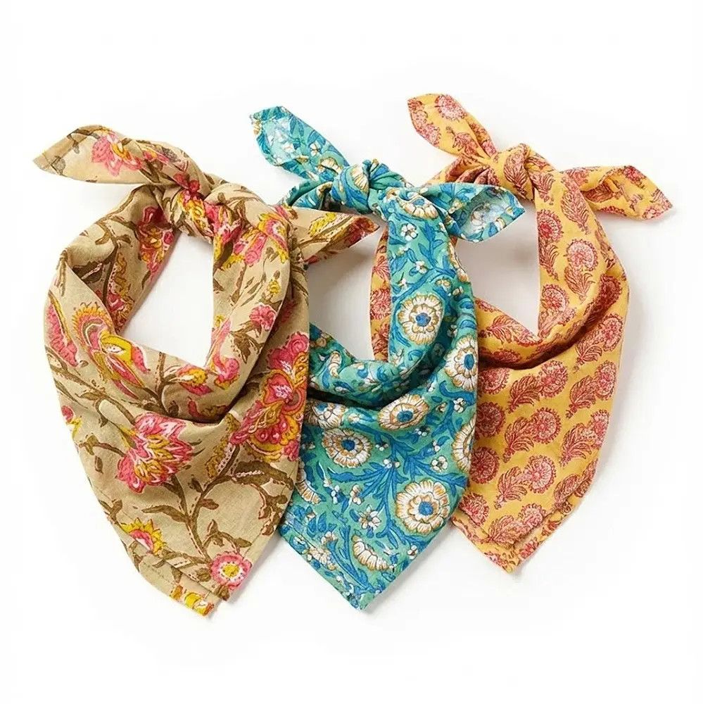 Block Print Cotton Bandana, India