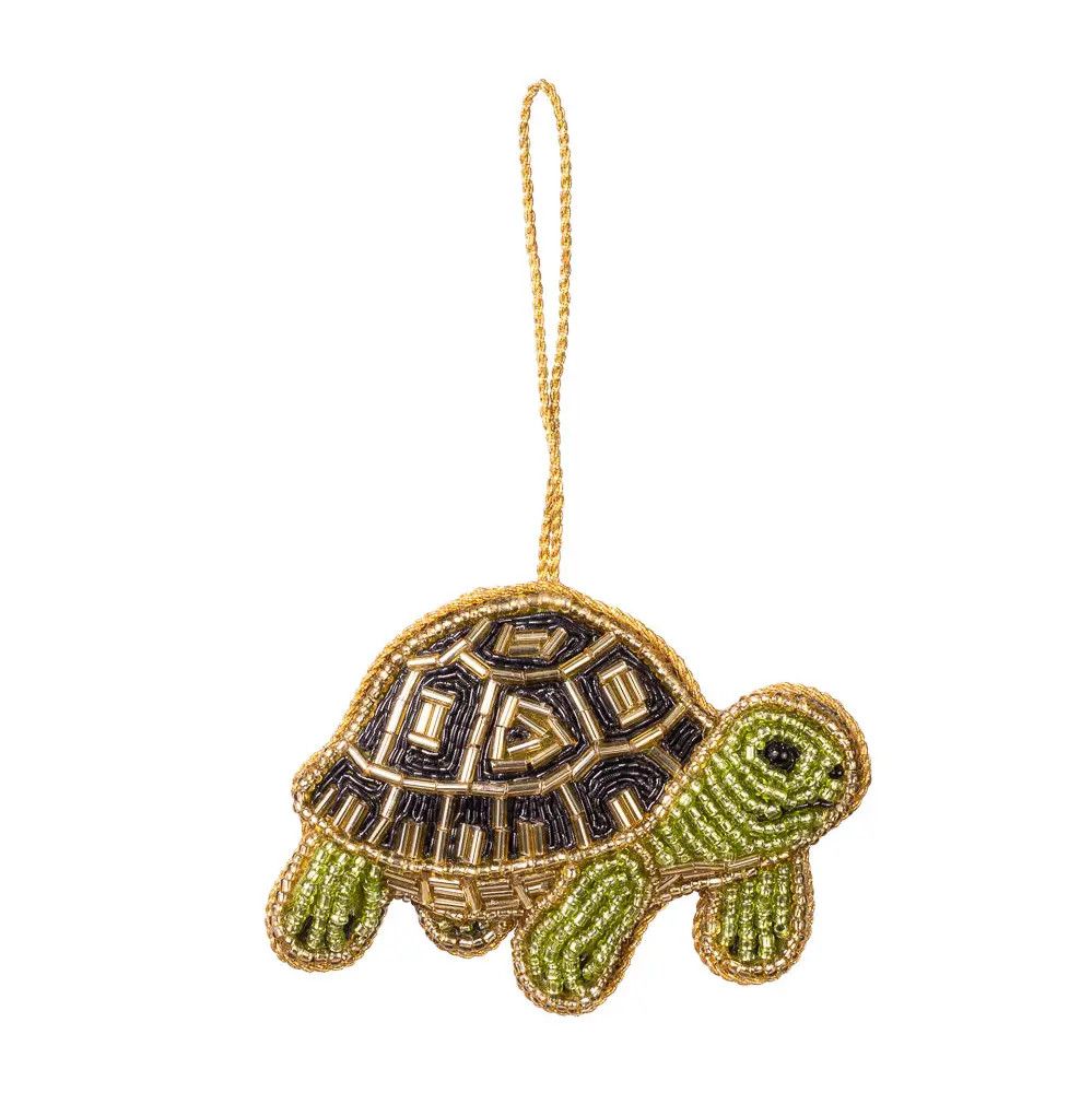 Turtle Beaded Felt Ornament, India
