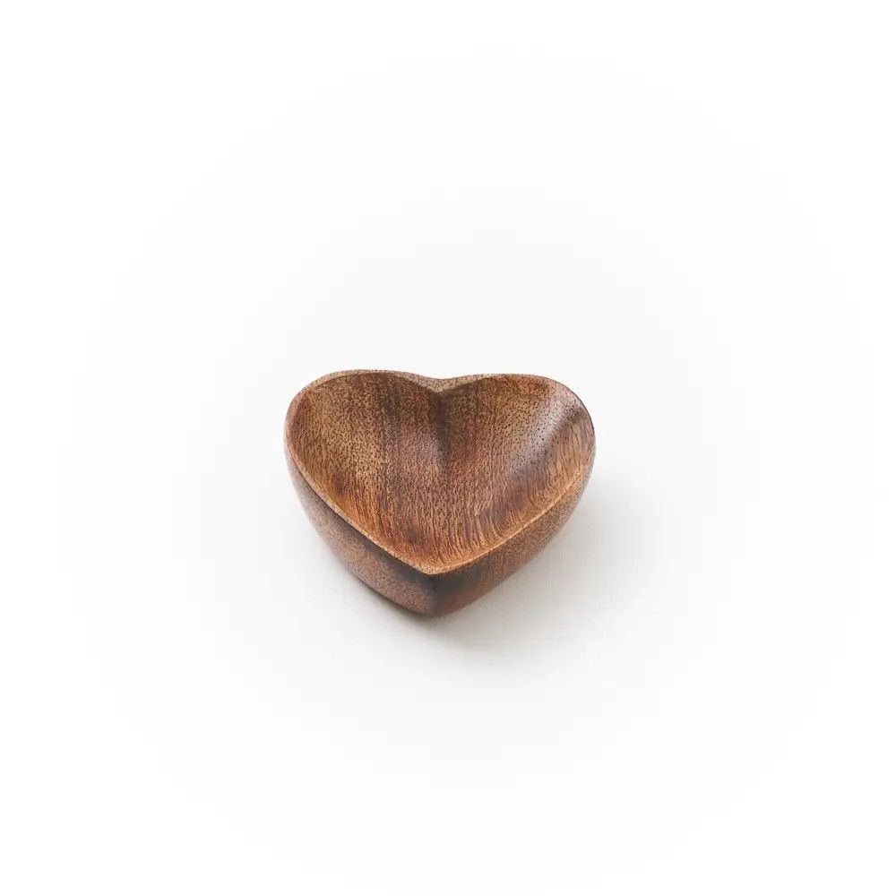 Mini Mango Wood Heart Dish, India