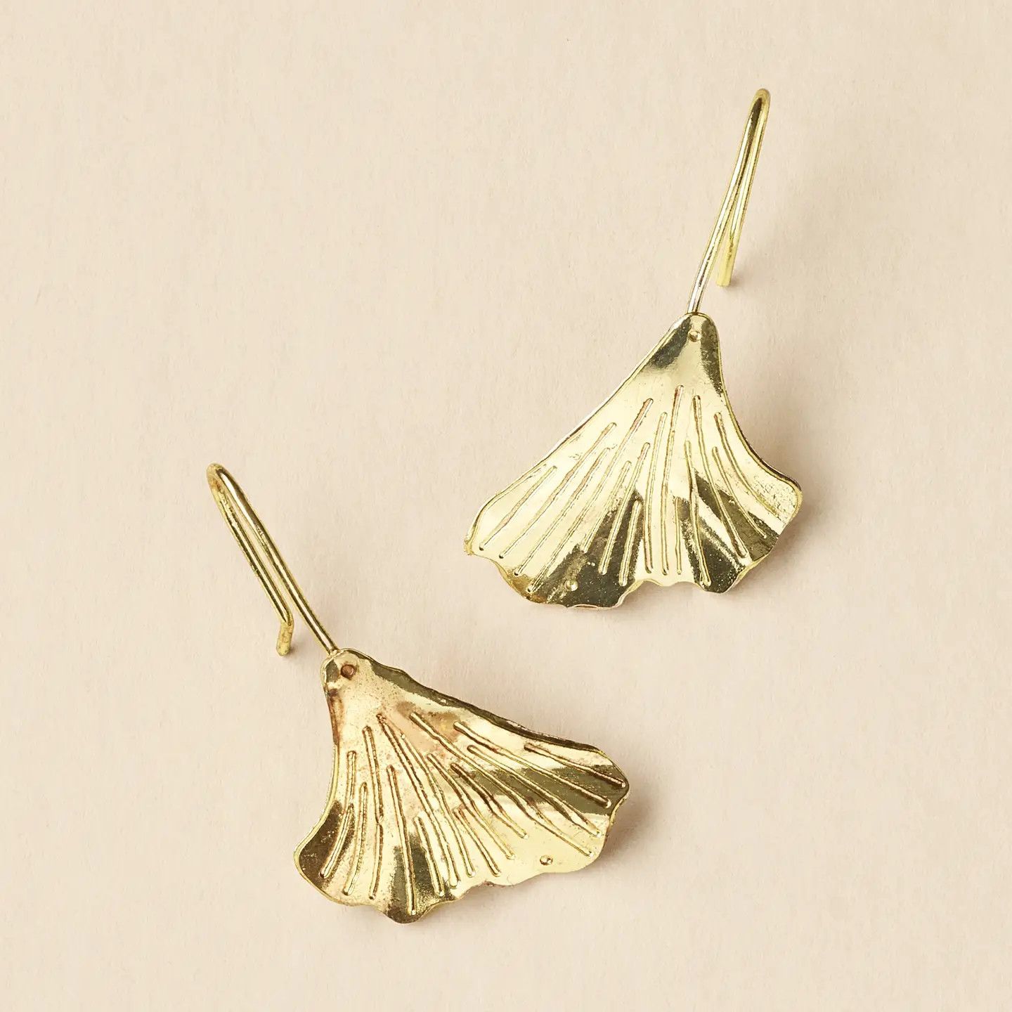 Sayuri Ginkgo Leaf Drop Earrings, India