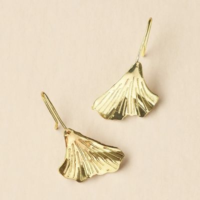 Sayuri Ginkgo Leaf Drop Earrings, India