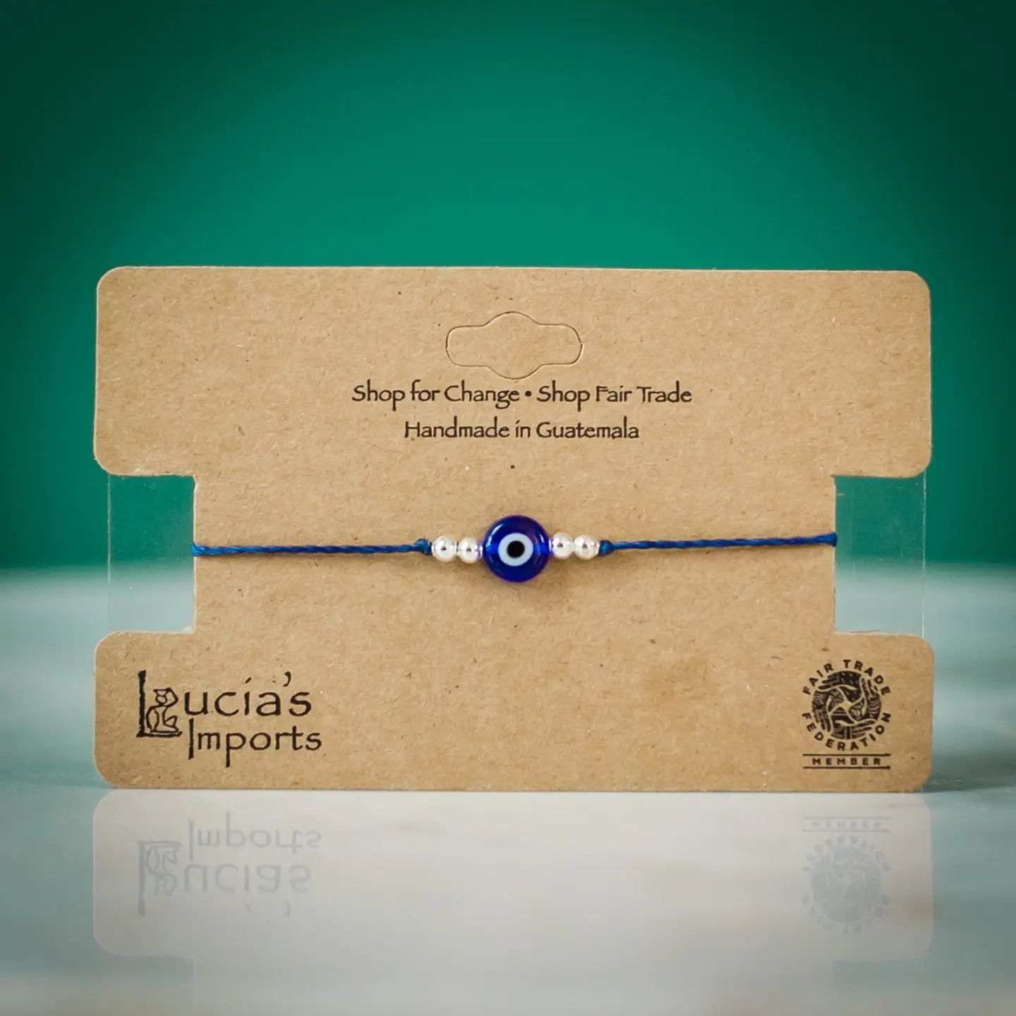 Evil Eye String Bracelet, Guatemala