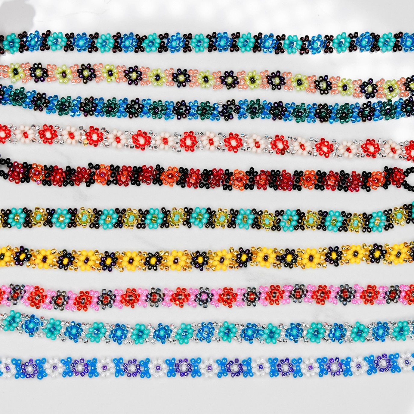 Beaded Flower Necklace, Guatemala