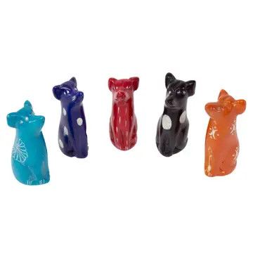 Assorted Soapstone Dogs, Kenya