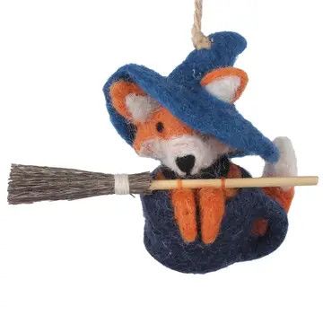 Witch Fox Felt Ornament, Nepal