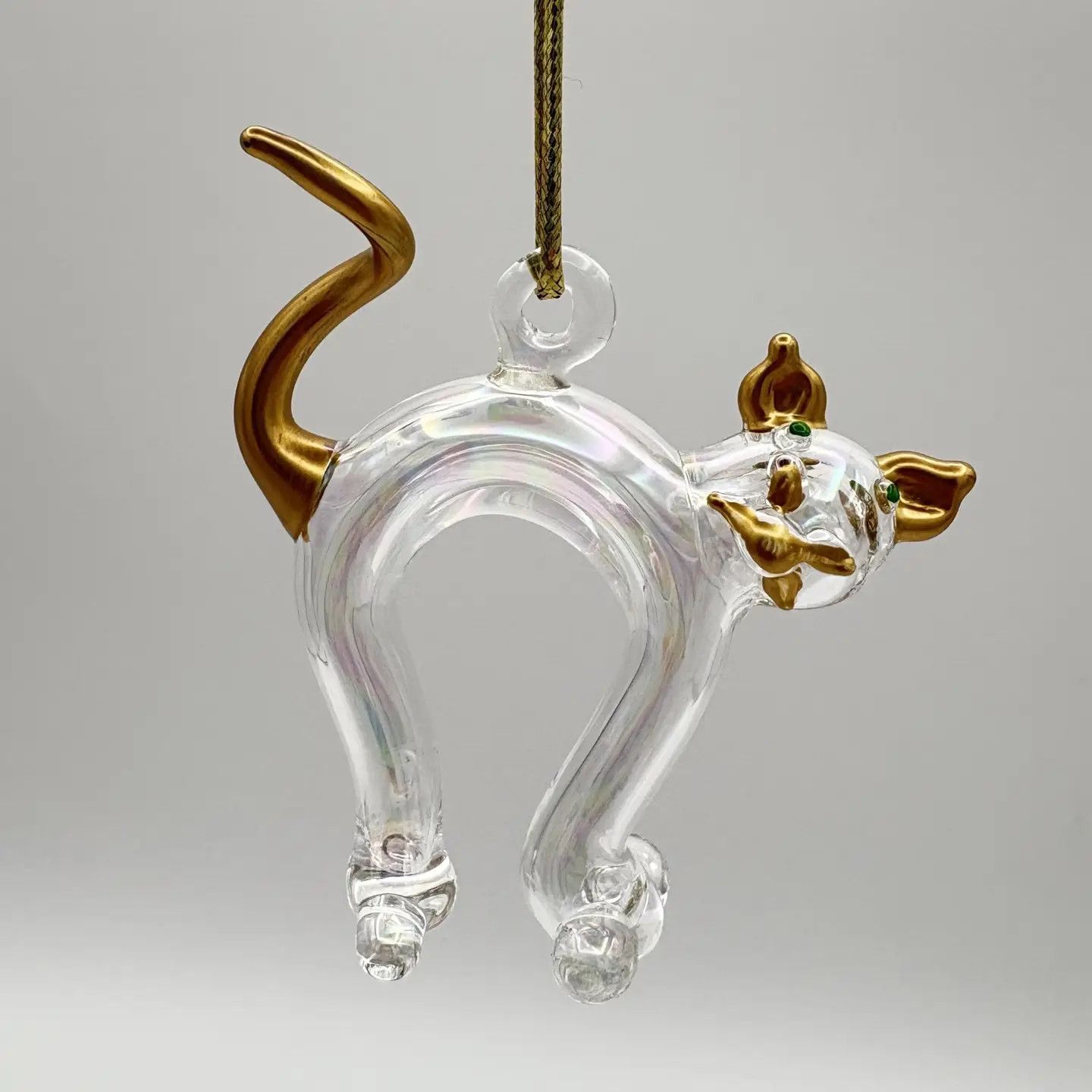 Blown Glass Cat Ornament, Egypt